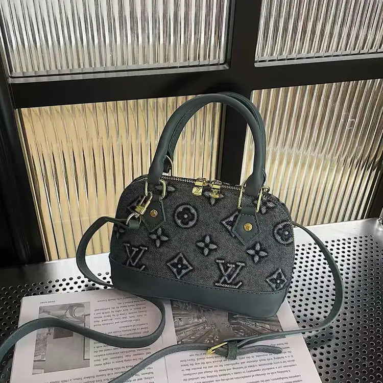 Vintage Denim Mini-Dome-Tasche
