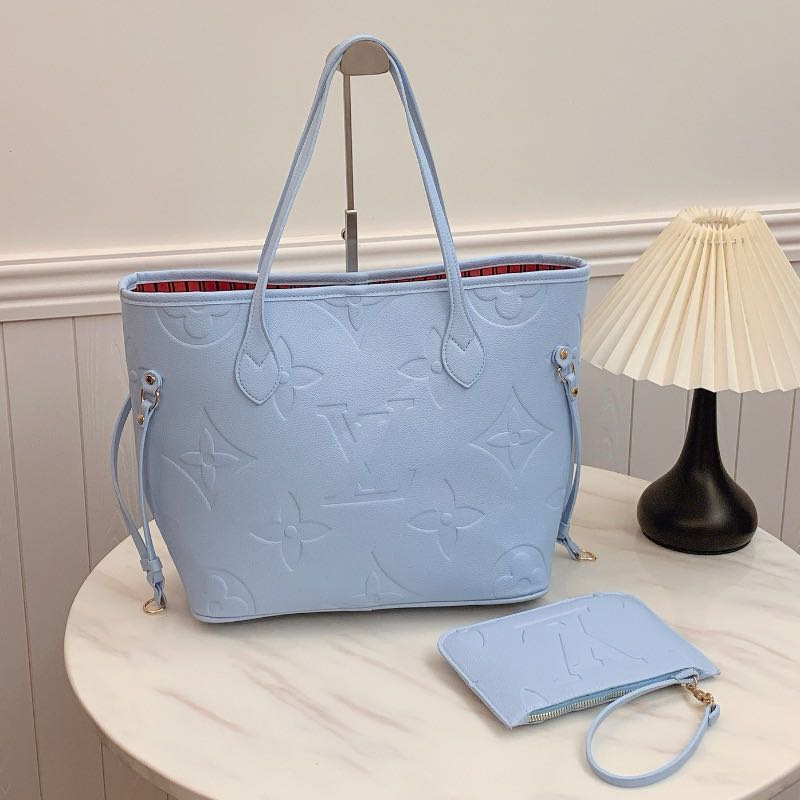 Neverfull MM Denim Tote Bag