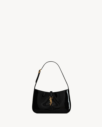 Glatte Leder-Hobo-Schultertasche