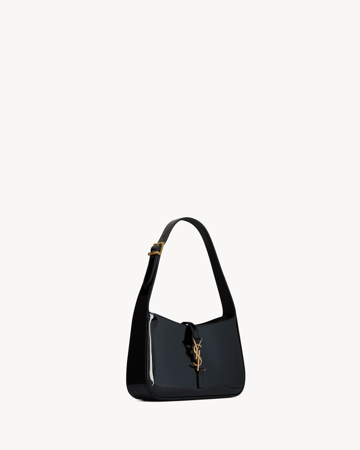 Glatte Leder-Hobo-Schultertasche