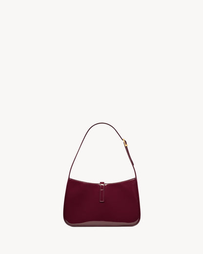 Glatte Leder-Hobo-Schultertasche