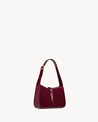 Glatte Leder-Hobo-Schultertasche