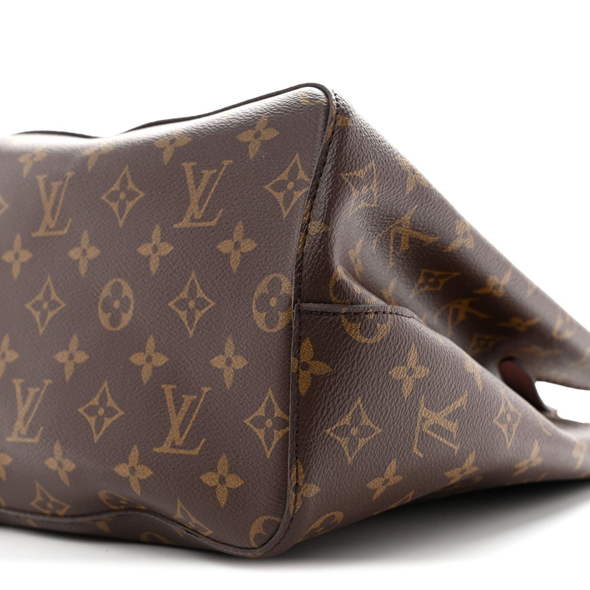 Canvas Bucket Bag mit rosafarbenen Lederdetails