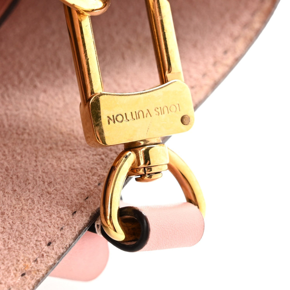 Canvas Bucket Bag mit rosafarbenen Lederdetails