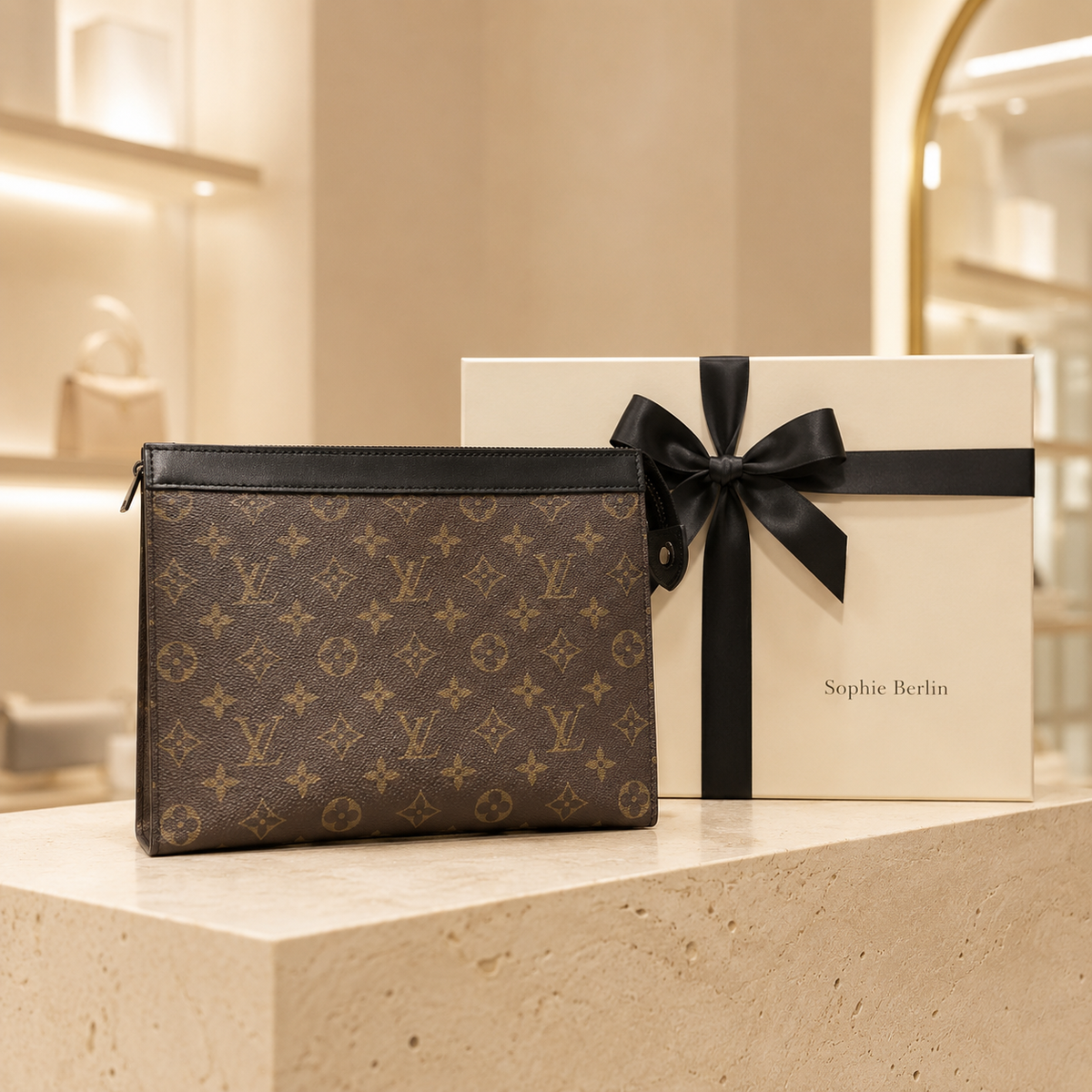 POCHETTE VOYAGE MM Braun Luxus-Profilfoto