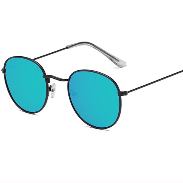 Runde Spiegel-Metallsonnenbrille UV400 – Ansicht 10