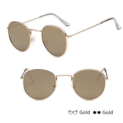 Runde Spiegel-Metallsonnenbrille UV400 – Ansicht 11