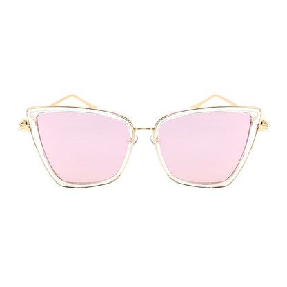 Vintage Cat-Eye Metallsonnenbrille UV400 – Ansicht 2
