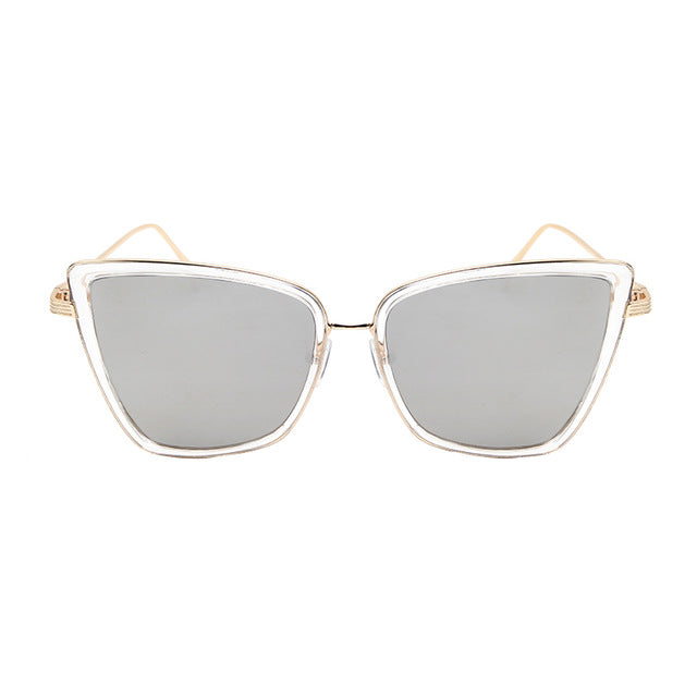Vintage Cat-Eye Metallsonnenbrille UV400 – Ansicht 12