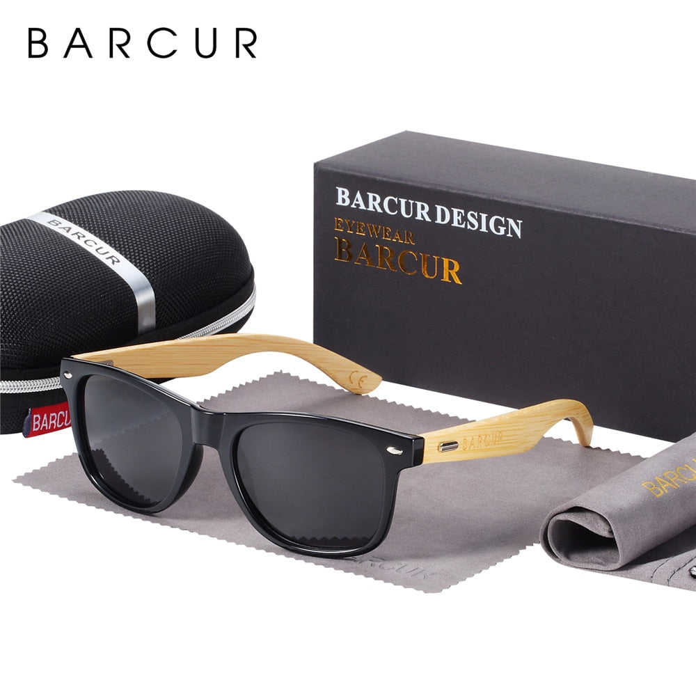 Polarisierte Bambus-Sonnenbrille – Ansicht 1