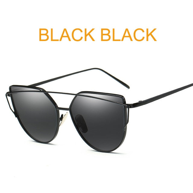 Roségold Cat-Eye Spiegel-Sonnenbrille – Ansicht 11