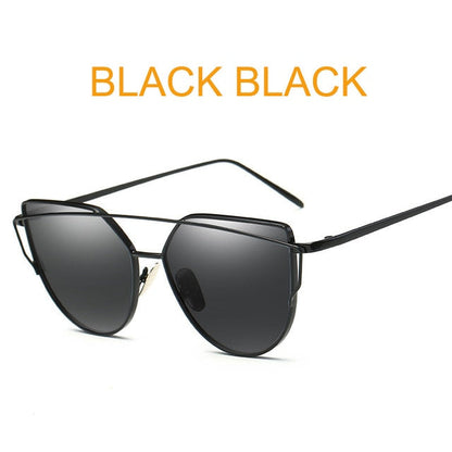 Roségold Cat-Eye Spiegel-Sonnenbrille – Ansicht 11