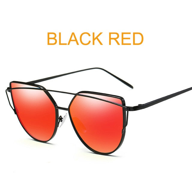 Roségold Cat-Eye Spiegel-Sonnenbrille – Ansicht 6