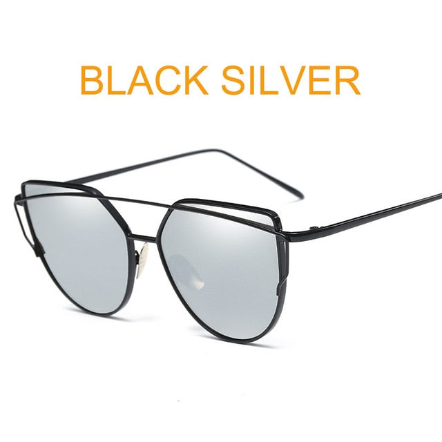 Roségold Cat-Eye Spiegel-Sonnenbrille – Ansicht 10