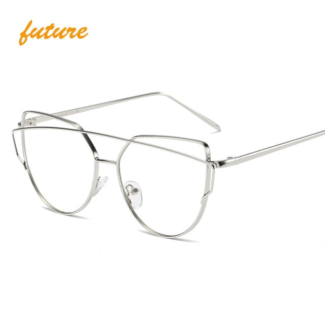 Roségold Cat-Eye Spiegel-Sonnenbrille – Ansicht 7