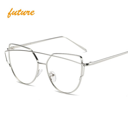 Roségold Cat-Eye Spiegel-Sonnenbrille – Ansicht 7