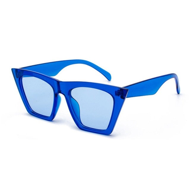 Farbenfrohe Cat-Eye Square-Sonnenbrille UV400 – Ansicht 11