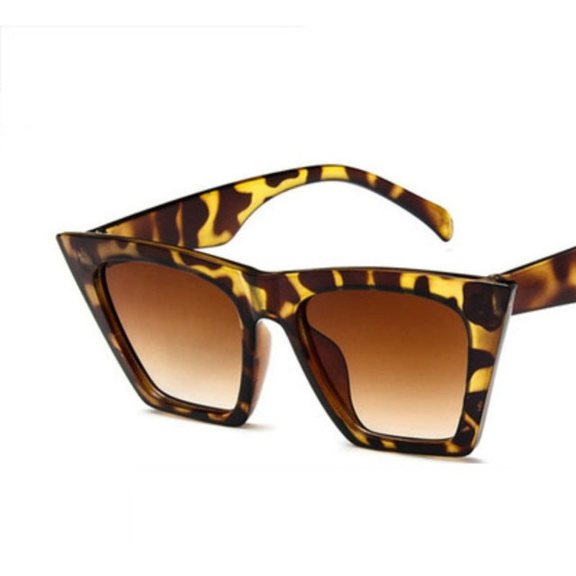 Farbenfrohe Cat-Eye Square-Sonnenbrille UV400 – Ansicht 10