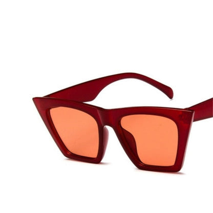 Farbenfrohe Cat-Eye Square-Sonnenbrille UV400 – Ansicht 12