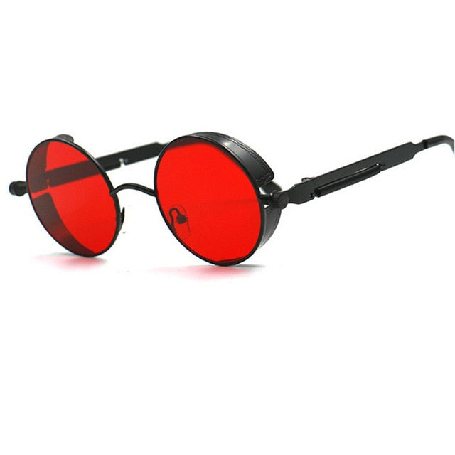Runde Retro-Steampunk Sonnenbrille UV400 – Ansicht 11