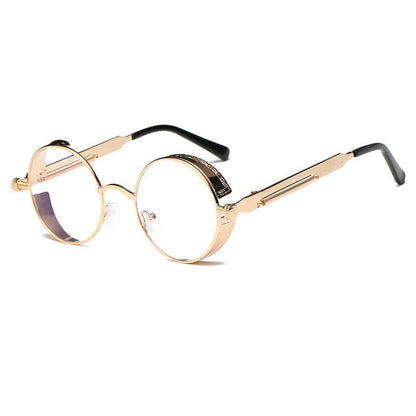 Runde Retro-Steampunk Sonnenbrille UV400 – Ansicht 4