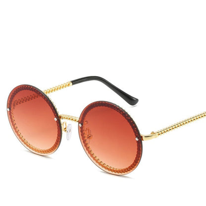 Runde randlose Luxus-Sonnenbrille – Ansicht 4
