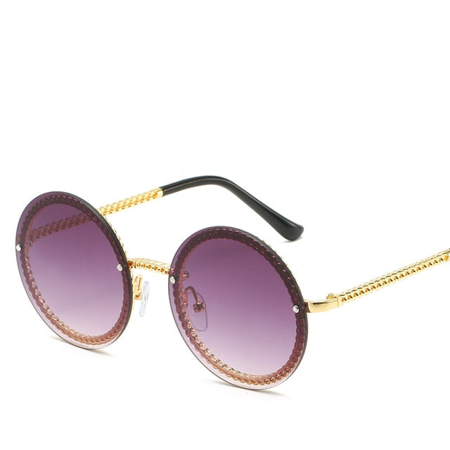 Runde randlose Luxus-Sonnenbrille – Ansicht 7