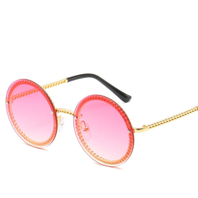 Runde randlose Luxus-Sonnenbrille – Ansicht 5