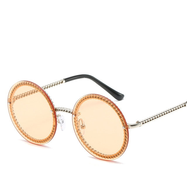 Runde randlose Luxus-Sonnenbrille – Ansicht 8