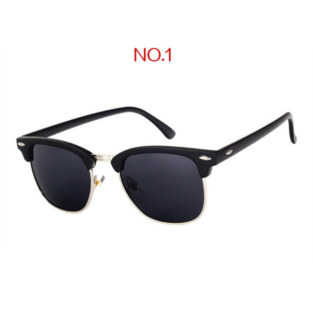 Polarisierte Vintage Square-Sonnenbrille UV400 – Ansicht 11