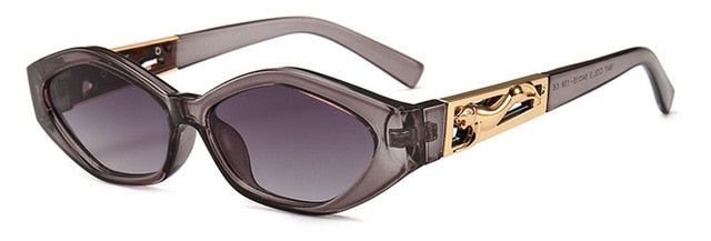 Diamond Cat-Eye Metallsonnenbrille – Ansicht 8