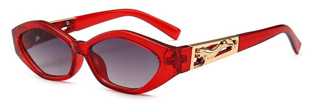 Diamond Cat-Eye Metallsonnenbrille – Ansicht 4