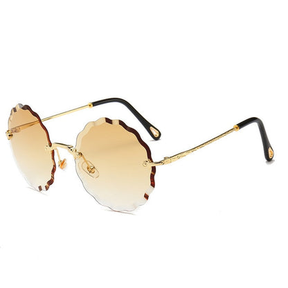 Randlose runde Luxus-Sonnenbrille – Ansicht 9