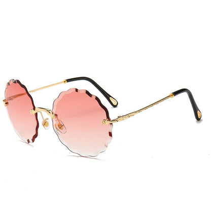 Randlose runde Luxus-Sonnenbrille – Ansicht 3