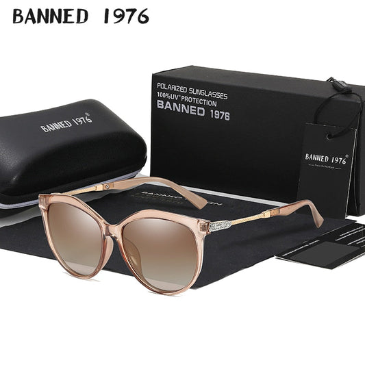 Polarisierte runde Damen-Sonnenbrille HD – Ansicht 1