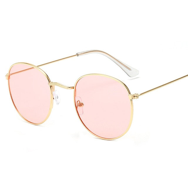 Kleine runde Vintage-Metallsonnenbrille – Ansicht 5