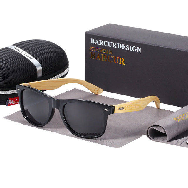 Polarisierte Bambus-Sonnenbrille – Ansicht 3