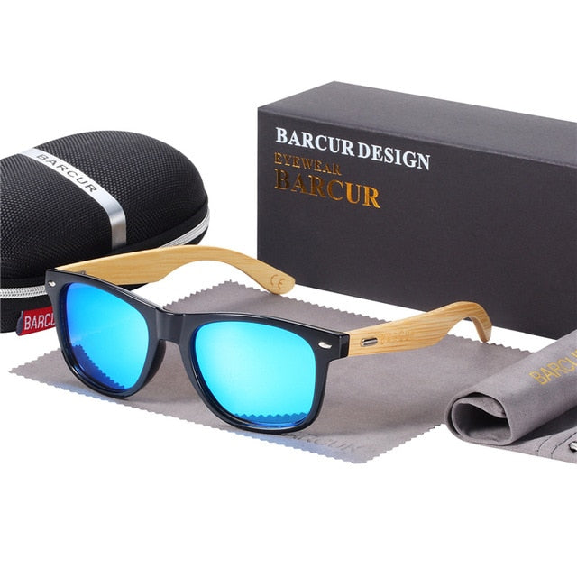 Polarisierte Bambus-Sonnenbrille – Ansicht 9