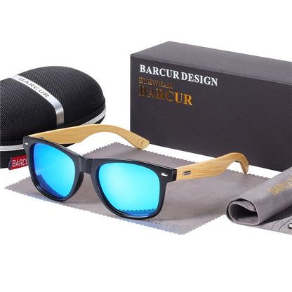 Polarisierte Bambus-Sonnenbrille – Ansicht 9