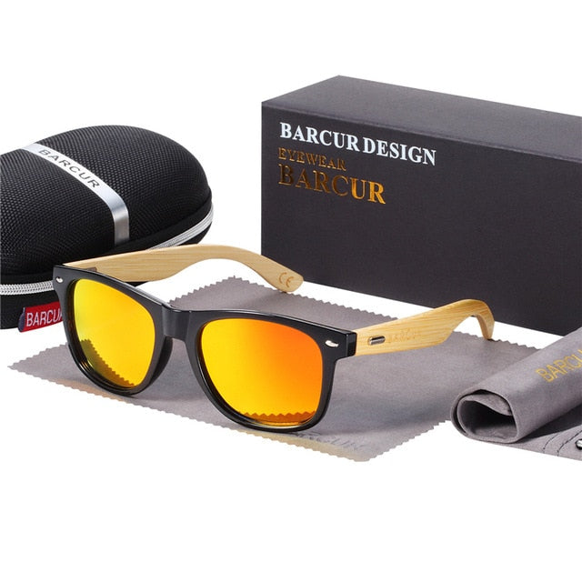 Polarisierte Bambus-Sonnenbrille – Ansicht 8
