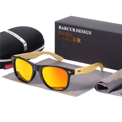 Polarisierte Bambus-Sonnenbrille – Ansicht 8