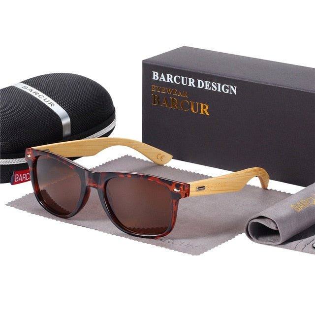 Polarisierte Bambus-Sonnenbrille – Ansicht 6