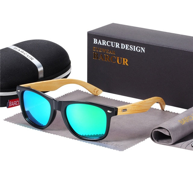 Polarisierte Bambus-Sonnenbrille – Ansicht 2