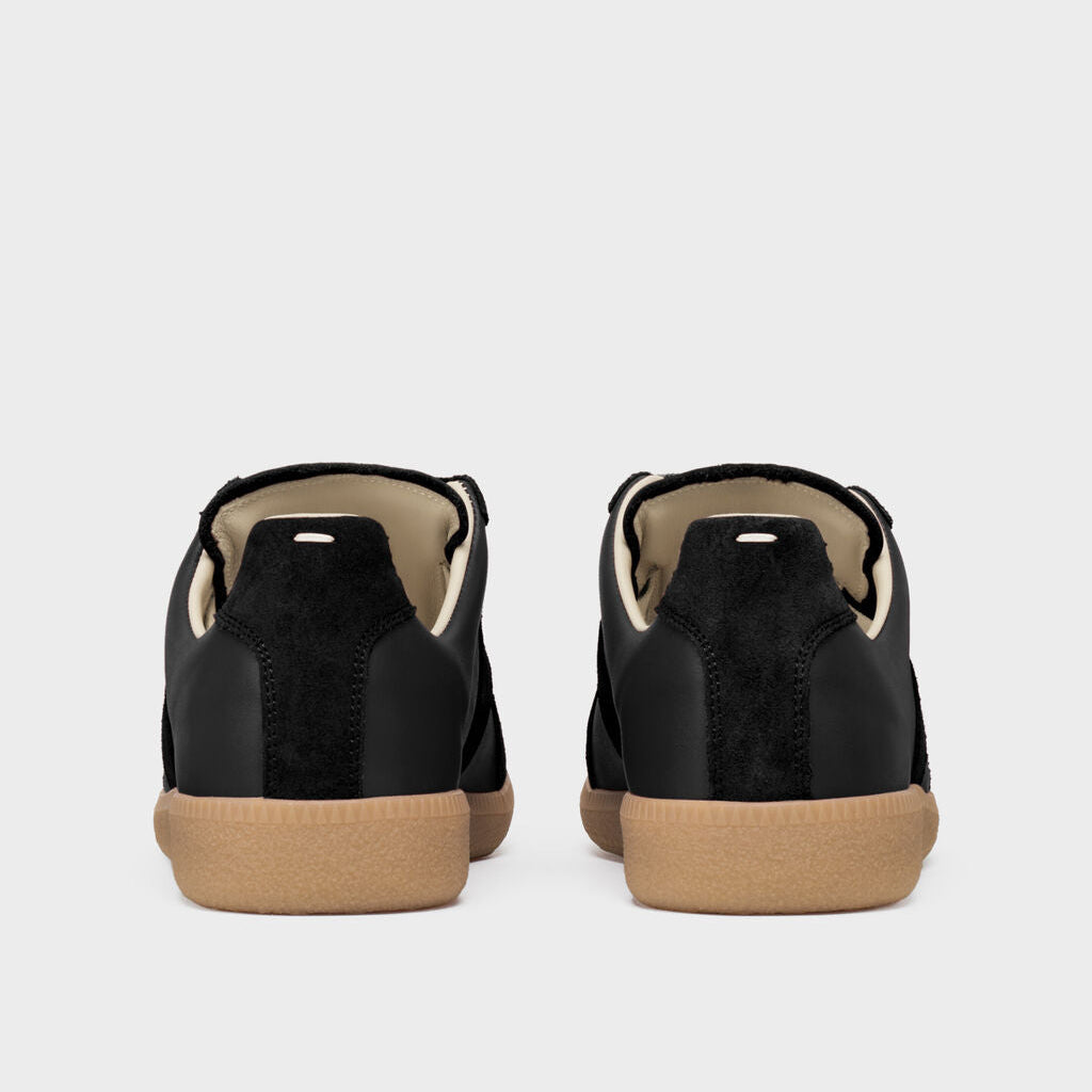 Replica Sneakers aus Nappa- und Veloursleder mit honigfarbener Sohle – Produktfoto 5