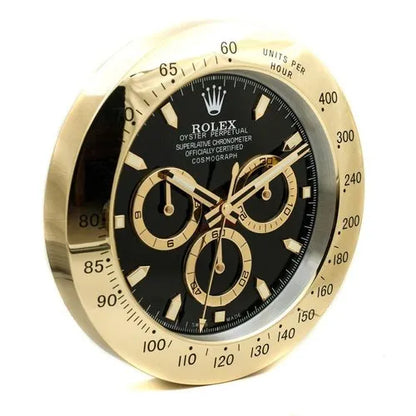 Daytona Wanduhr – Gold & Schwarz – weitere Ansicht