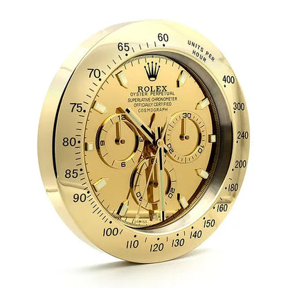 Daytona Wanduhr – Vollgold – weitere Ansicht