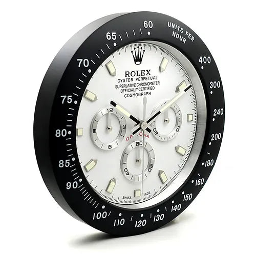 Daytona Panda Wanduhr – Schwarz & Weiß – weitere Ansicht