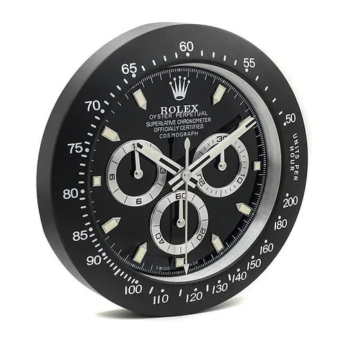 Daytona Wanduhr – Schwarz (Modell 009) – weitere Ansicht
