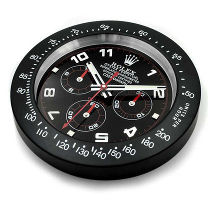 Daytona Wanduhr – Schwarz (Modell 014) – weitere Ansicht