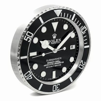 Submariner Wanduhr – Schwarz (Modell 015) – weitere Ansicht